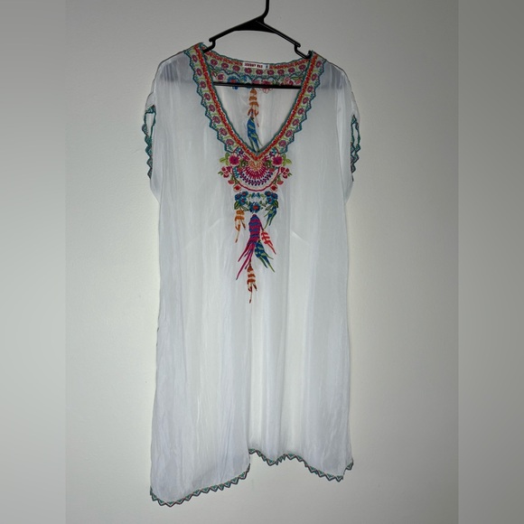 Johnny Was Embroidered Tunic/Cover-Up Dress Size Medium